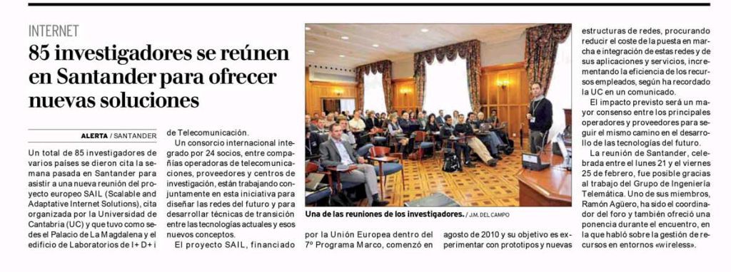Press Release in Alerta, March, 1st 2011